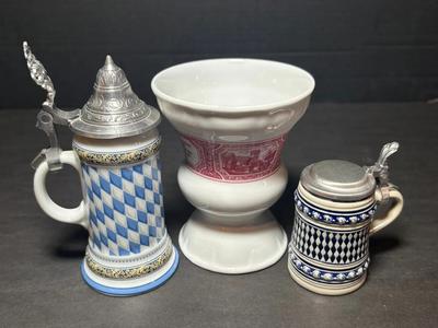 Zimmermann Germany Beer Stein, Mini Stein & Rastal Germany Porcelain Coffee Cup