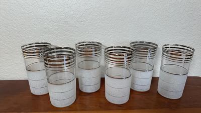 West Virginia Specialty Frost Nip Vintage Tall Glasses