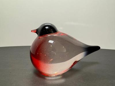 H’adeland Glassverk Bullfinch Glass Figurine