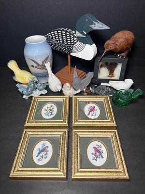 Royal Copenhagen Porcelain Vase, Collection Of Porcelain & More Birds