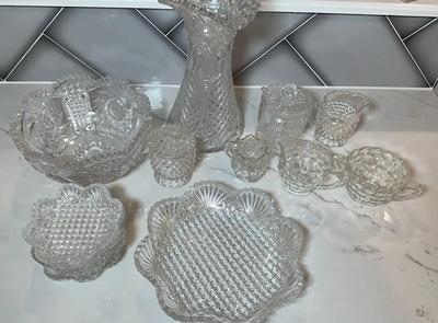 Cut Glass & Mixed Vintage Kitchen Glassware