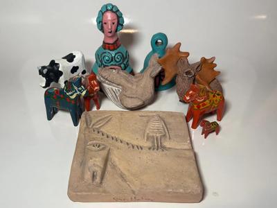 Collection Of Various Folk Art Works