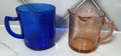 Cream Dove Cobalt & Kellog Pink Measuring Cups