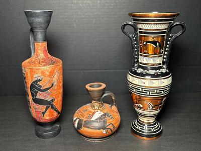 Greek Amphora Vase & Lekythos Vases