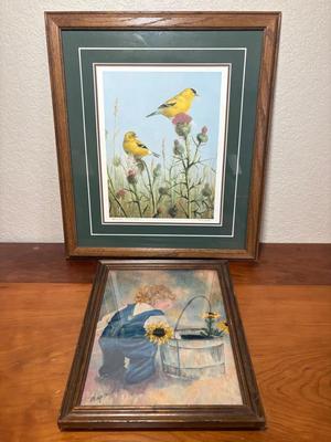 Sharon Manka Goldfinches Print & Midge Holmes Print