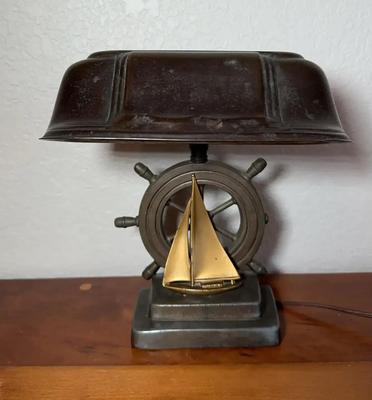 Nautical Themed Cast Iron Desk Lamp