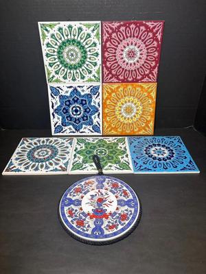 7 Nassos Keramik Greek Pottery Hand Painted Tiles & More