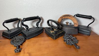 Sad Irons & Antique Trivets