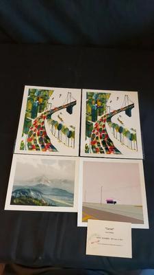 FOUR COLORFUL CERTIFIED PRINTS