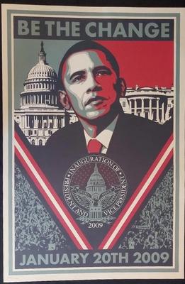 SHEPARD FAIREY "BE THE CHANGE" NUMBERED PRINT