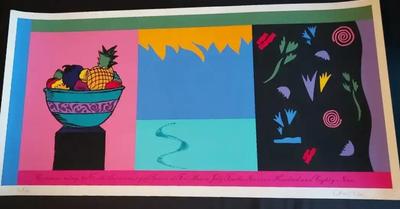 CELEBRATING THE TENTH ANNIVERSARY OF GREENS AT FORT MASON 7-4-1989 - SIGNED AND NUMBERED PRINT
