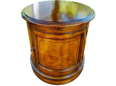 Sale Photo Thumbnail #48: Thomasville Inlaid Drum Table With Interior Storage