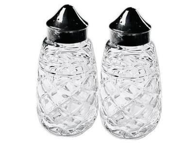 Sale Photo Thumbnail #27: Waterford Cut Crystal Salt & Pepper With Silver Plate Lids - Signed "Waterford"