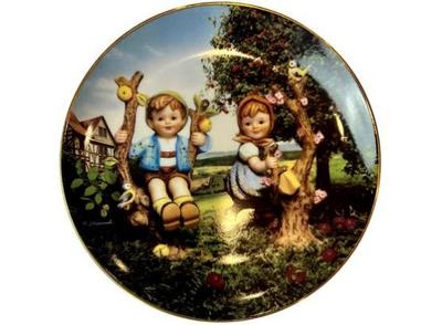 Sale Photo Thumbnail #120: M.J. Hummel - Apple Tree Boy & Girl Collectible Porcelain Plate - Danbury Mint - Signed & Numbered