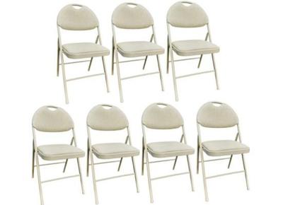 Sale Photo Thumbnail #193: New! Seven Metal Upholstered Folding Chairs