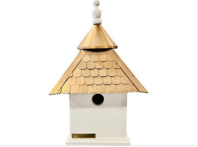 Sale Photo Thumbnail #158: New! Birdhouse With Copper Roof - Signed "the Biltmore Collection By Hatteras Group - Greenville, SC"