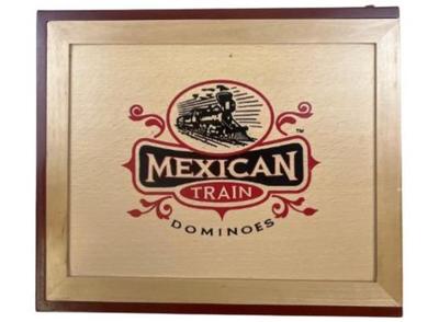 Sale Photo Thumbnail #178: Mexican Train Dominoes In Wooden Box
