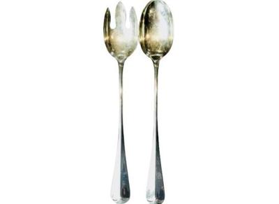 Sale Photo Thumbnail #87: Silver Plate Salad Serving Set