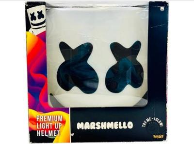 Sale Photo Thumbnail #161: Spirit Halloween Marshmello Mask - Helmet - Lights Up!
