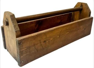 Sale Photo Thumbnail #137: Vintage Toolbox - Great Way To Display Fall Mums & Holiday Greens!