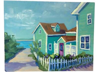 Sale Photo Thumbnail #37: Original Hand-Painted Acrylic On Board - Attributed To Britt Bair