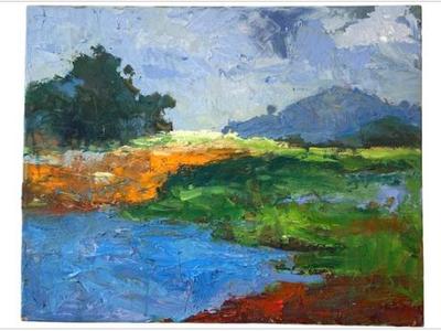 Sale Photo Thumbnail #43: Original Hand-painted Oil On Board - Attributed To Britt Bair