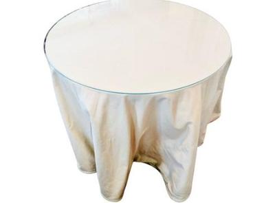 Sale Photo Thumbnail #15: Expandable Table With Glass Top & Full Length Custom Tablecloth With Finished Welting