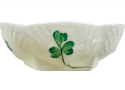 Sale Photo Thumbnail #105: Irish Belleek Shamrock Salt Cellar - Signed