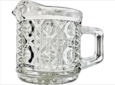 Sale Photo Thumbnail #54: Vintage American Pressed Glass Creamer - Federal Glass Windsor Pattern