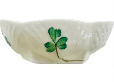 Sale Photo Thumbnail #110: Irish Belleek Shamrock Salt Cellar - Signed