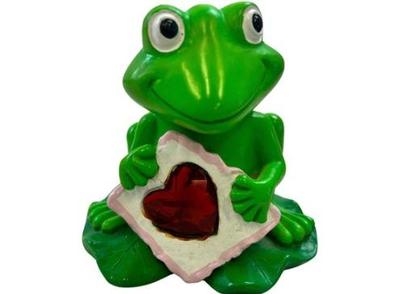 Sale Photo Thumbnail #181: Small Ceramic Frog Figurine With Valentine Card