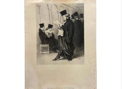 Sale Photo Thumbnail #50: Honore Daumier Lithograph 1847 (7 Of 7)