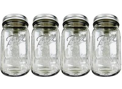 Sale Photo Thumbnail #63: Glass Canning Jars With Lids - Signed "Ball"