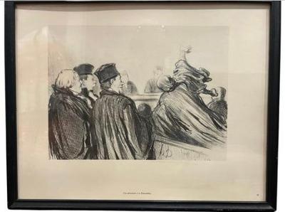 Sale Photo Thumbnail #48: Honore Daumier Lithograph 1847 (5 Of 7)