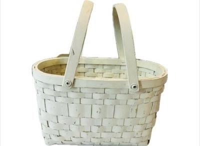 Sale Photo Thumbnail #127: Large Woven Basket With Hinged Handles