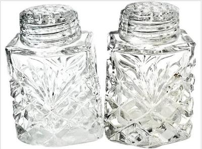 Sale Photo Thumbnail #53: Vintage Pressed Glass Salt & Pepper Shakers