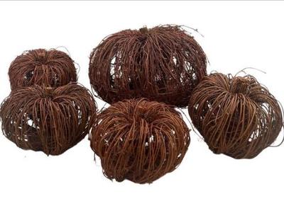Sale Photo Thumbnail #129: Woven Grapevine Pumpkins - Autumn Decor
