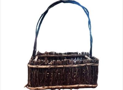 Sale Photo Thumbnail #128: Large Adirondack Style Twig & Grapevine Basket
