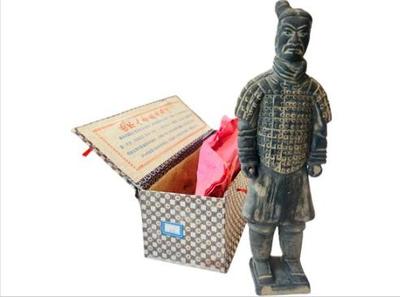 Sale Photo Thumbnail #32: Chinese Terra-cotta Soldier Souvenir Replica With Box