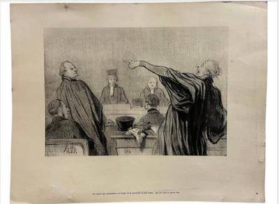 Sale Photo Thumbnail #51: Honore Daumier Lithograph 1847 (6 Of 7)