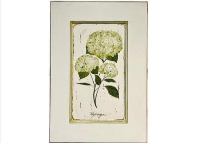 Sale Photo Thumbnail #170: Rustic Botanical - Image On Wood Wall Hanging - Hydrangea