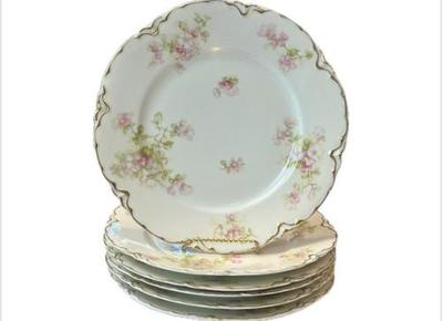 Sale Photo Thumbnail #69: Antique Haviland Limoges Porcelain 9.75" Plates - Signed "Theodore Haviland - Limoges France"