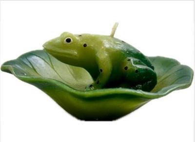 Sale Photo Thumbnail #112: Molded Wax Candle - Frog & Lilly Pad