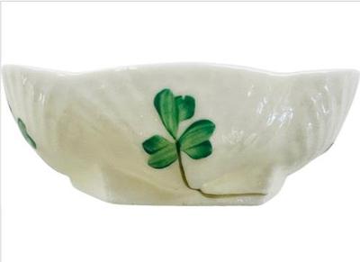 Sale Photo Thumbnail #108: Irish Belleek Shamrock Salt Cellar - Signed