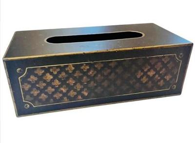 Sale Photo Thumbnail #139: Hand Painted Toleware Tissue Holder