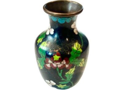 Sale Photo Thumbnail #20: Vintage Cloisonne Bud Vase - Signed "China" On Base