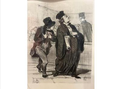 Sale Photo Thumbnail #49: Honor Daumier Lithograph 1847 (2 Of 7)