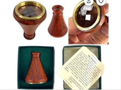 Sale Photo Thumbnail #14: Van Cort Instruments Wooden Kaleidoscope In Original Box - Signed "Van Cort"