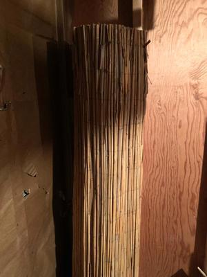 Roll of bamboo screening.