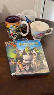 Walt disney world cups 3) and 2 dvds
